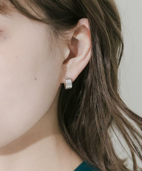 SMELLY / スメリー ピアス・イヤリング | スリーラインミニフープピアス | 詳細5