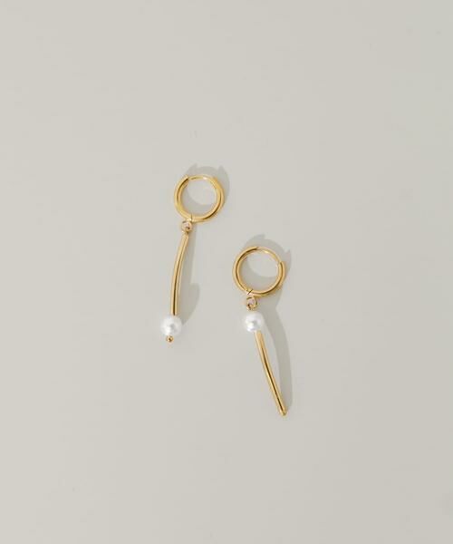 SMELLY / スメリー ピアス・イヤリング | ステンレスアシンメトリーパールピアス | 詳細1