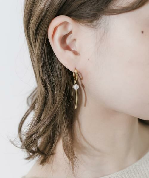 SMELLY / スメリー ピアス・イヤリング | ステンレスアシンメトリーパールピアス | 詳細5