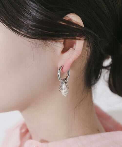 SMELLY / スメリー ピアス・イヤリング | シェルモチーフマルチWAYフープイヤリング | 詳細3