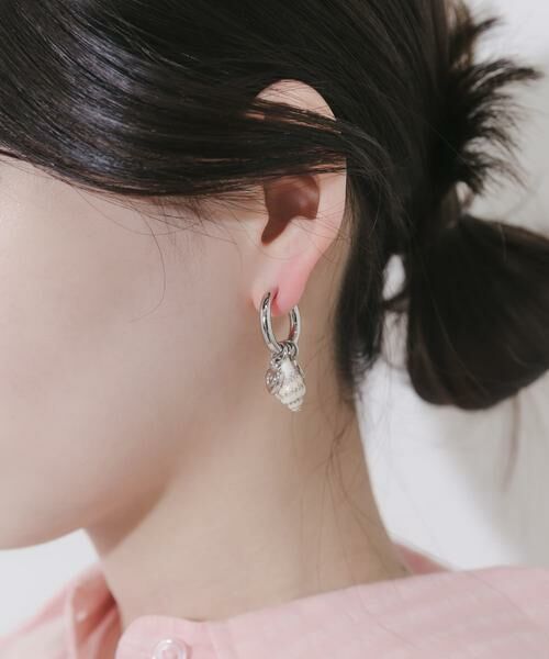 SMELLY / スメリー ピアス・イヤリング | シェルモチーフマルチWAYフープイヤリング | 詳細4