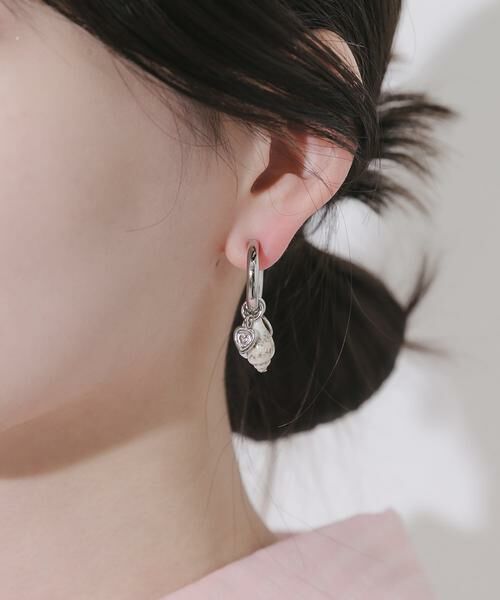 SMELLY / スメリー ピアス・イヤリング | シェルモチーフマルチWAYフープイヤリング | 詳細5