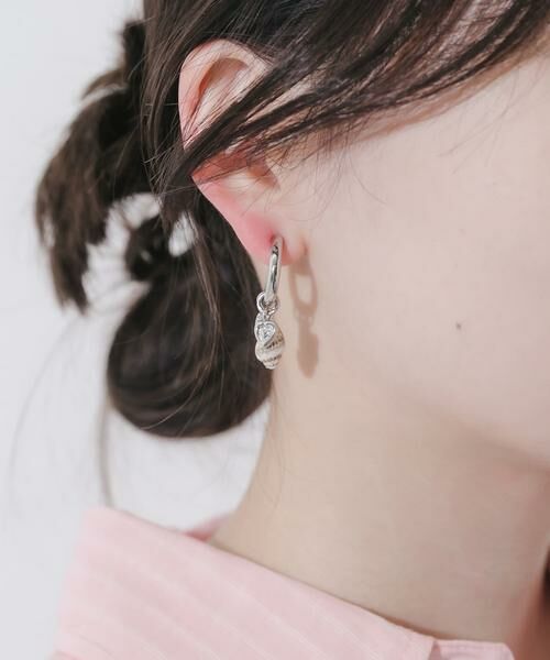 SMELLY / スメリー ピアス・イヤリング | シェルモチーフマルチWAYフープイヤリング | 詳細7