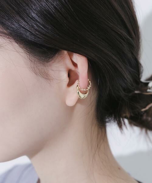 SMELLY / スメリー ピアス・イヤリング | 2セットメタルイヤカフ（ゴールド）