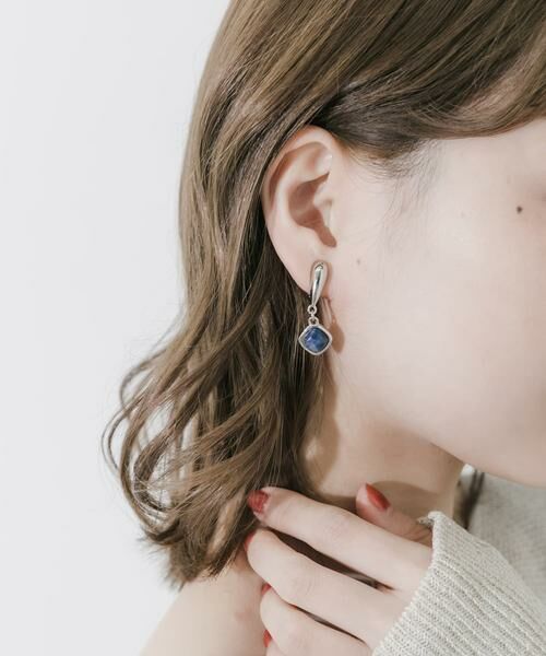 SMELLY / スメリー ピアス・イヤリング | マーブルスクエアスウィングイヤリング | 詳細3