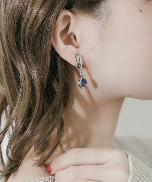 SMELLY / スメリー ピアス・イヤリング | マーブルスクエアスウィングイヤリング | 詳細4