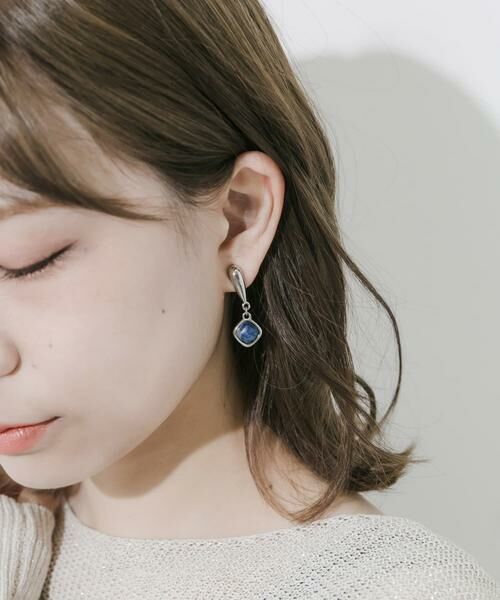 SMELLY / スメリー ピアス・イヤリング | マーブルスクエアスウィングイヤリング | 詳細6