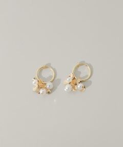 SMELLY / スメリー ピアス・イヤリング | メタルフラワーパールフープイヤリング