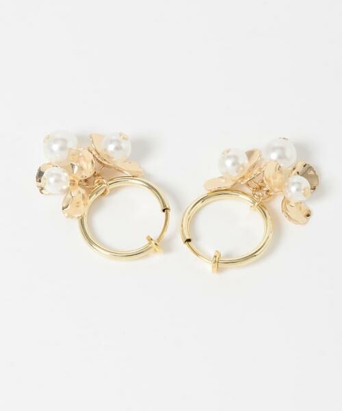 SMELLY / スメリー ピアス・イヤリング | メタルフラワーパールフープイヤリング | 詳細7