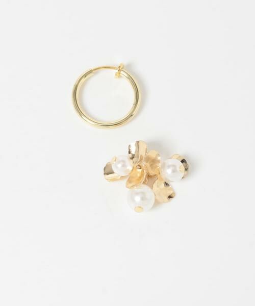 SMELLY / スメリー ピアス・イヤリング | メタルフラワーパールフープイヤリング | 詳細8