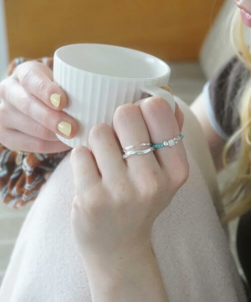 SMELLY / スメリー リング | カラービーズ3セットリング（ブルー系その他）