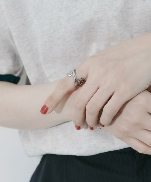 SMELLY / スメリー リング | ステンレスクロスラインリング（シルバー）