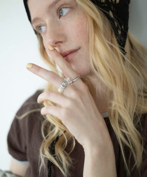 SMELLY / スメリー リング | クリアマルチビーズ2セットリング | 詳細3