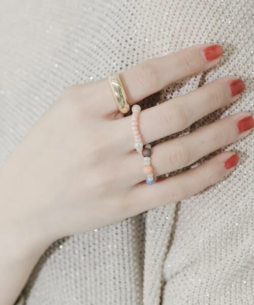SMELLY / スメリー リング | マルチカラービーズ3セットリング | 詳細3