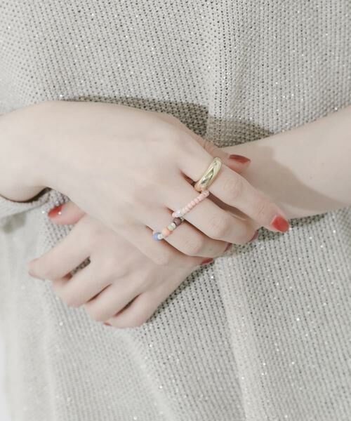 SMELLY / スメリー リング | マルチカラービーズ3セットリング | 詳細5