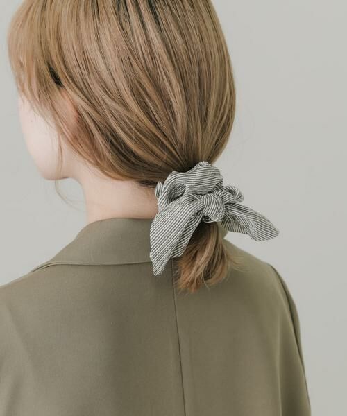 SMELLY / スメリー ヘアゴム・シュシュ | ストライプリボンシュシュ | 詳細2