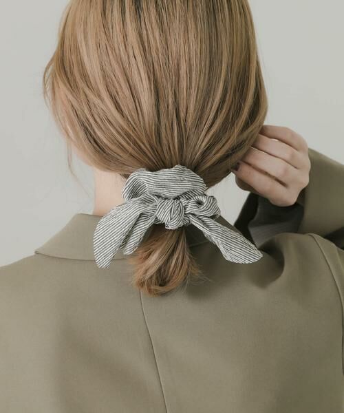 SMELLY / スメリー ヘアゴム・シュシュ | ストライプリボンシュシュ | 詳細3