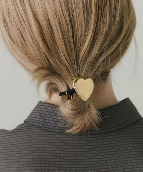 SMELLY / スメリー ヘアゴム・シュシュ | ステンレスモチーフヘアポニー（ゴールド）