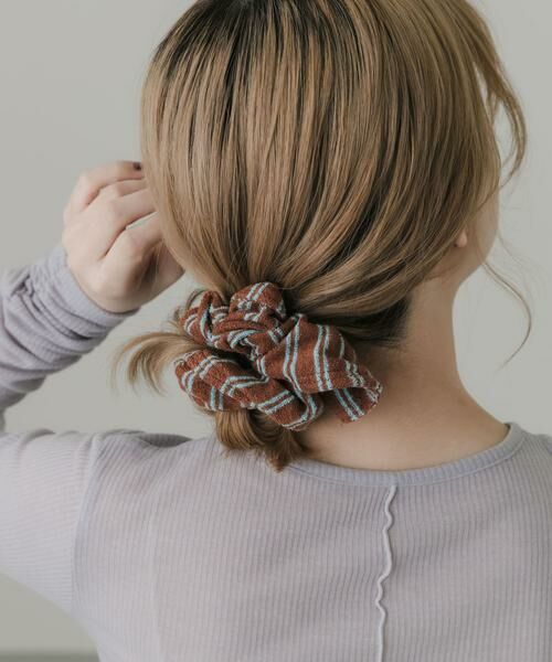 SMELLY / スメリー ヘアゴム・シュシュ | パイルストライプシュシュ | 詳細1