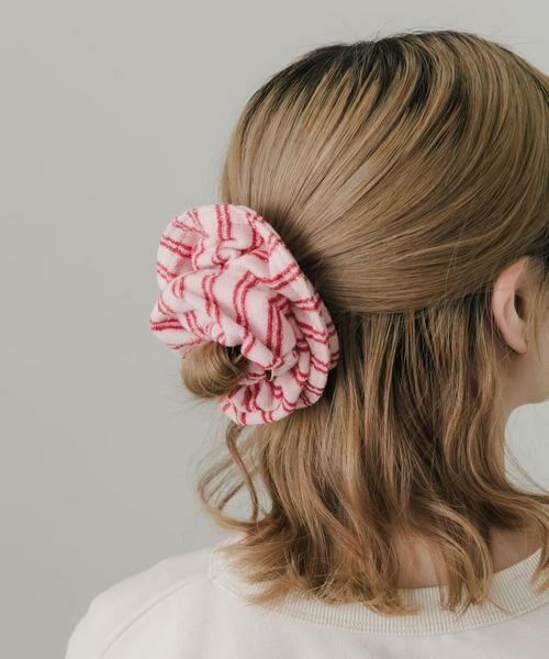 SMELLY / スメリー ヘアゴム・シュシュ | パイルストライプシュシュ（ピンク系その他）