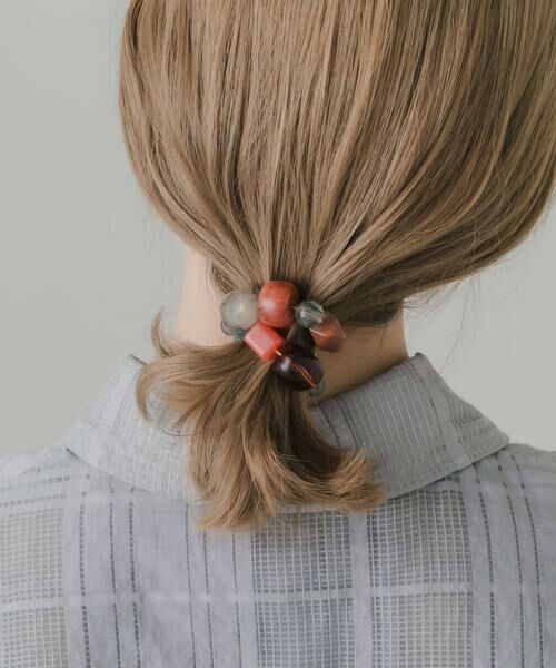 SMELLY / スメリー ヘアゴム・シュシュ | ボリュームモチーフヘアポニー（ブルー系その他）