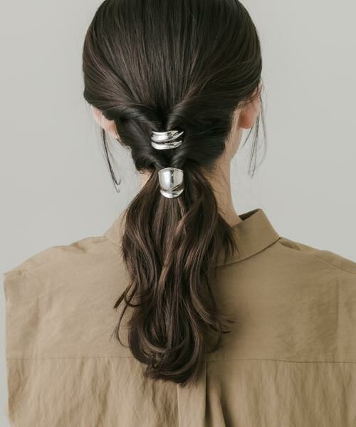 SMELLY / スメリー ヘアアクセサリー | ニュアンスメタル2セットヘアカフ（シルバー）
