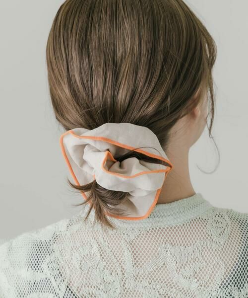 SMELLY / スメリー ヘアゴム・シュシュ | カラーパイピングボリュームシュシュ | 詳細5