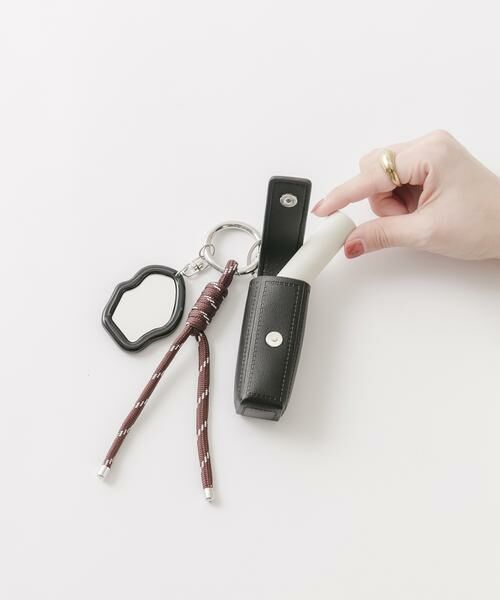 SMELLY / スメリー キーホルダー・ストラップ | ミラーセットリップケース（ブラック）