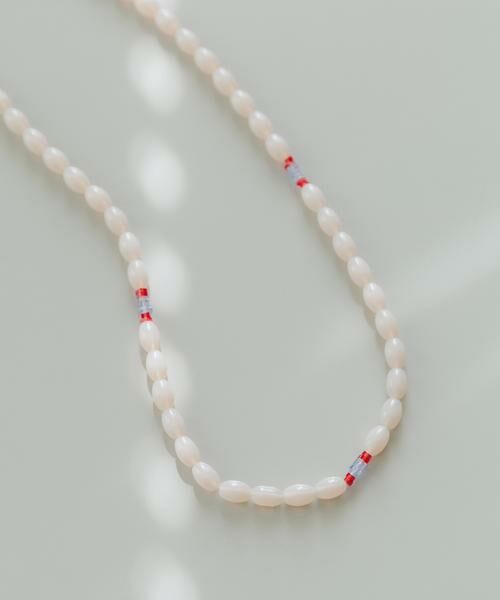 SMELLY / スメリー ネックレス・ペンダント・チョーカー | ステンレスポイントカラービーズネックレス | 詳細1