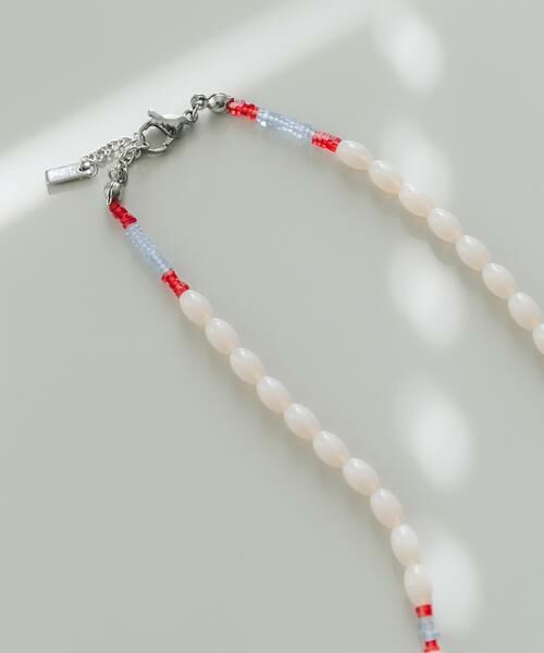 SMELLY / スメリー ネックレス・ペンダント・チョーカー | ステンレスポイントカラービーズネックレス | 詳細2