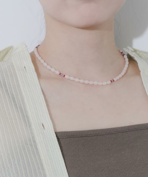 SMELLY / スメリー ネックレス・ペンダント・チョーカー | ステンレスポイントカラービーズネックレス | 詳細3