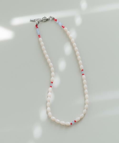 SMELLY / スメリー ネックレス・ペンダント・チョーカー | ステンレスポイントカラービーズネックレス（ピンク系その他）