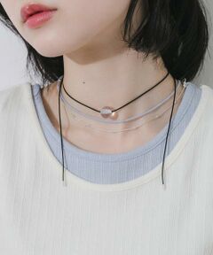 SMELLY / スメリー ネックレス・ペンダント・チョーカー | クリアトップビーズ3セットネックレス