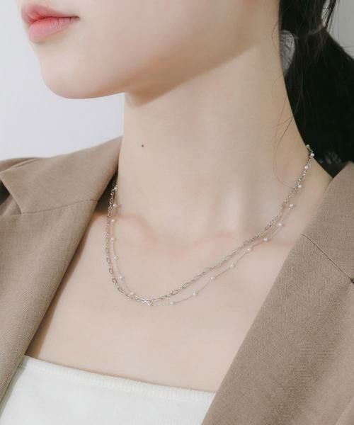 SMELLY / スメリー ネックレス・ペンダント・チョーカー | ステンレスミニパールチェーン2セットネックレス | 詳細3