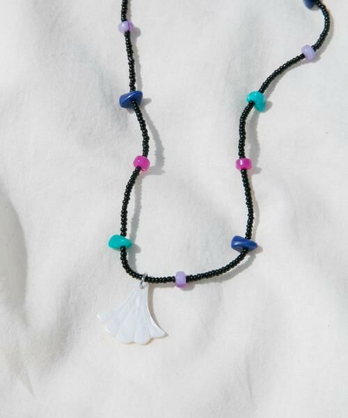 SMELLY / スメリー ネックレス・ペンダント・チョーカー | ステンレスシェルモチーフビーズネックレス | 詳細1