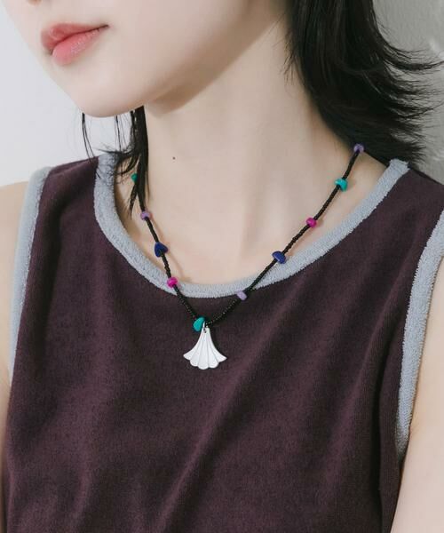 SMELLY / スメリー ネックレス・ペンダント・チョーカー | ステンレスシェルモチーフビーズネックレス | 詳細2