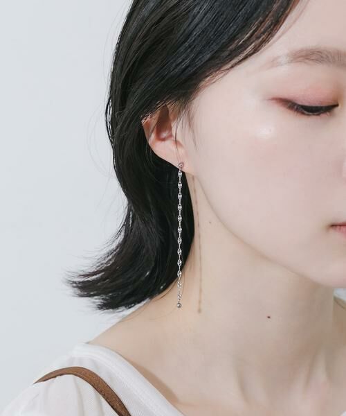 SMELLY / スメリー ピアス・イヤリング | ステンレス2WAYペタルチェーンピアス | 詳細1