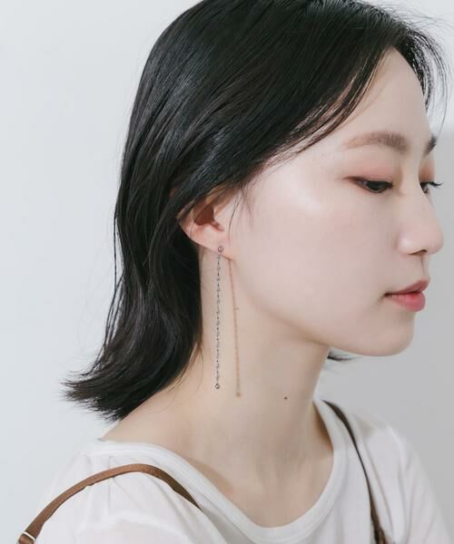 SMELLY / スメリー ピアス・イヤリング | ステンレス2WAYペタルチェーンピアス | 詳細2