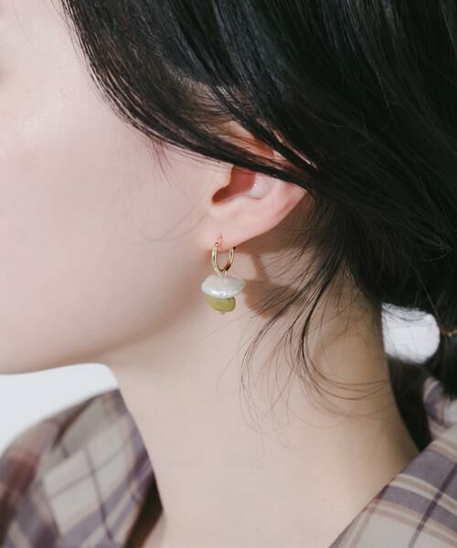 SMELLY / スメリー ピアス・イヤリング | モチーフパールドロップフープピアス | 詳細3