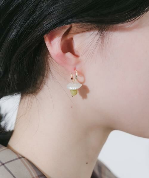 SMELLY / スメリー ピアス・イヤリング | モチーフパールドロップフープピアス | 詳細5