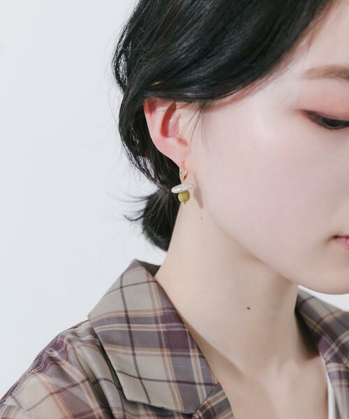 SMELLY / スメリー ピアス・イヤリング | モチーフパールドロップフープピアス | 詳細6