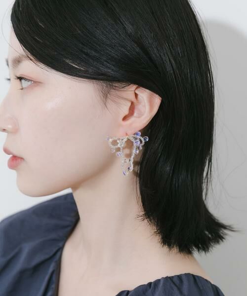 SMELLY / スメリー ピアス・イヤリング | クリアビーズリボンピアス | 詳細4