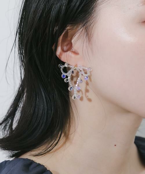 SMELLY / スメリー ピアス・イヤリング | クリアビーズリボンピアス | 詳細6