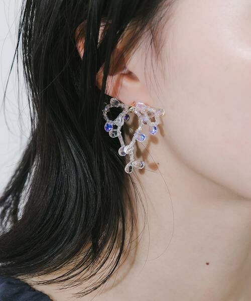SMELLY / スメリー ピアス・イヤリング | クリアビーズリボンピアス | 詳細7