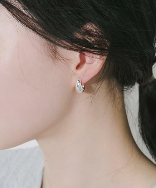 SMELLY / スメリー ピアス・イヤリング | プックリワンタッチイヤリング（シルバー）