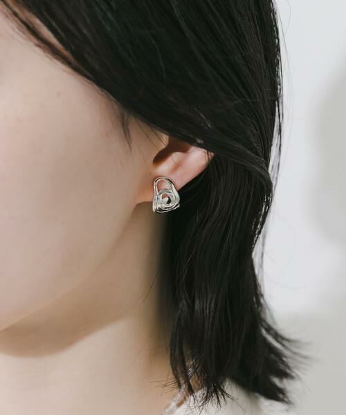 SMELLY / スメリー ピアス・イヤリング | グルグルメタルイヤリング（シルバー）