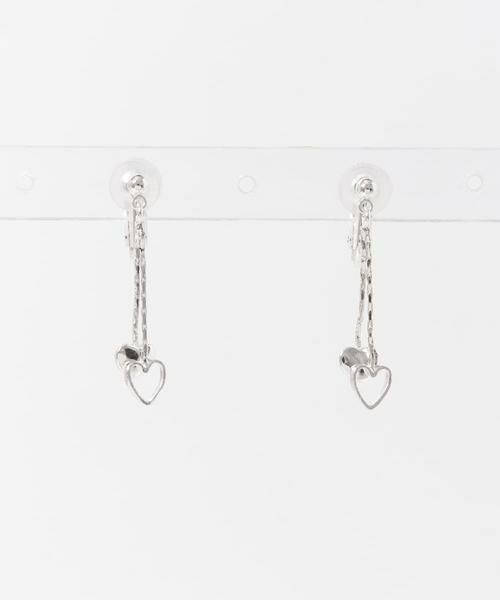 SMELLY / スメリー ピアス・イヤリング | ダブルハートチェーンイヤリング | 詳細6
