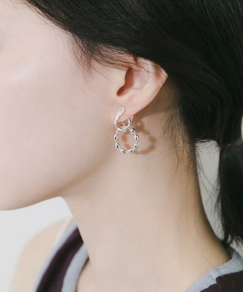 SMELLY / スメリー ピアス・イヤリング | カーブラインラウンドチェーンイヤリング | 詳細1