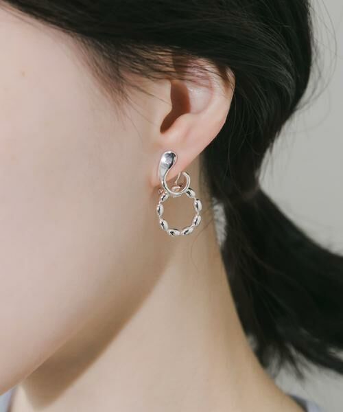 SMELLY / スメリー ピアス・イヤリング | カーブラインラウンドチェーンイヤリング | 詳細2