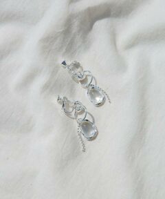 SMELLY / スメリー ピアス・イヤリング | クリアドロップチェーンイヤリング